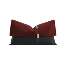 Load image into Gallery viewer, Crimson Rectangle Cushion Cover