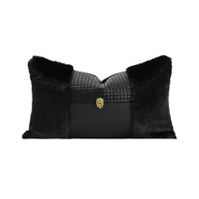 Load image into Gallery viewer, Carbon Rectangle Fur Cushion Cover