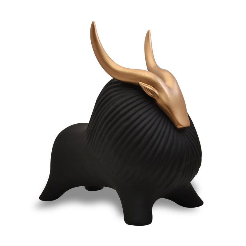 Black Tauro Sculpture