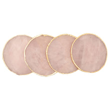 Load image into Gallery viewer, Rose Quartz Coasters (Set of 4)
