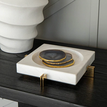 Load image into Gallery viewer, Dennis Marble Tray - White