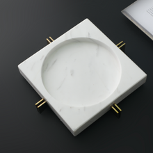 Load image into Gallery viewer, Dennis Marble Tray - White