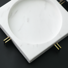 Load image into Gallery viewer, Dennis Marble Tray - White