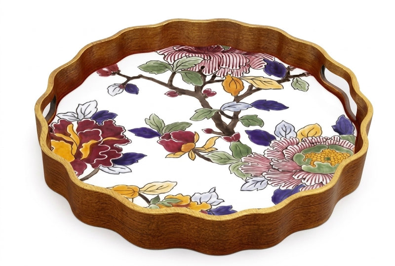 Oriental Bloom Tray - Set of 2