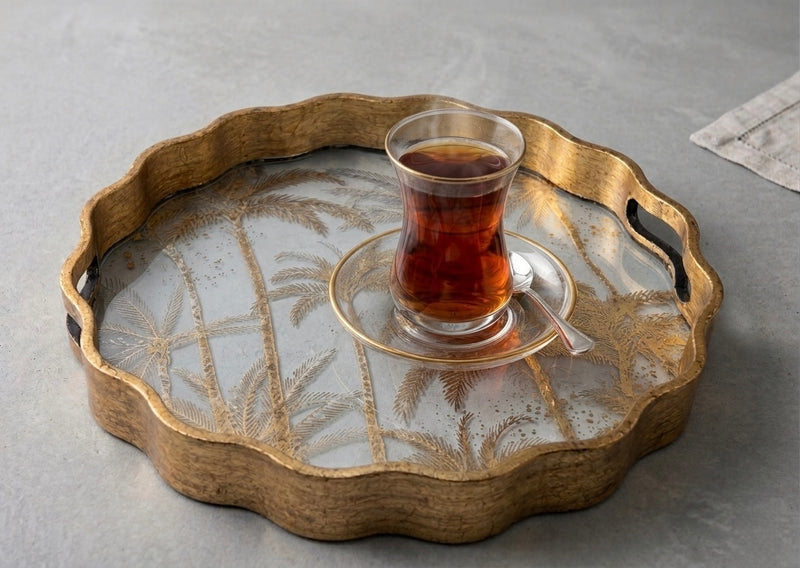 Misty Palm Tray - Set of 2