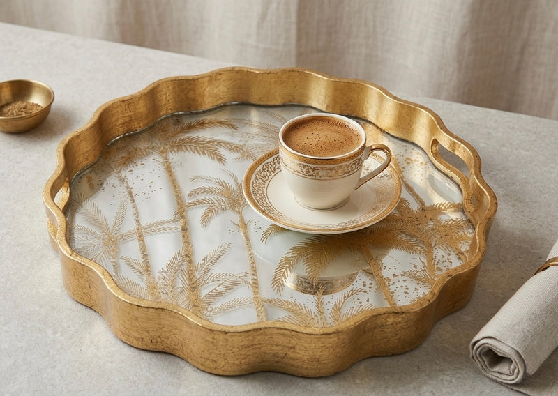 Misty Palm Tray - Set of 2