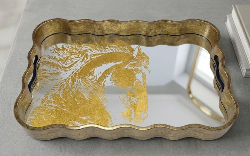 Golden Stallion Tray - Set of 2