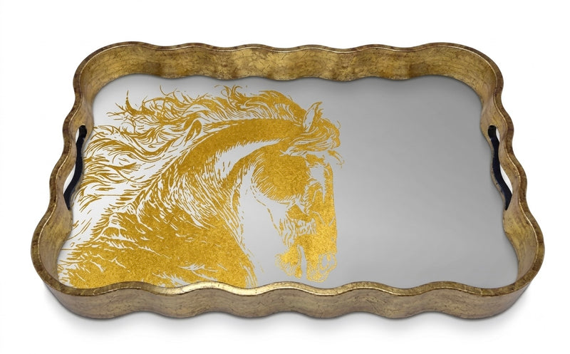 Golden Stallion Tray - Set of 2