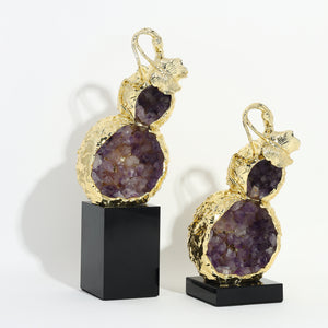 Aurora Amethyst Sculpture - Set of 2