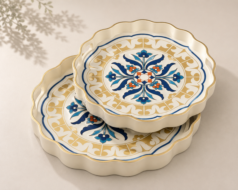 Royal Mosaic Tray - Set of 2