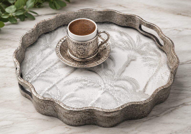 Ivory Oasis Tray - Set of 2