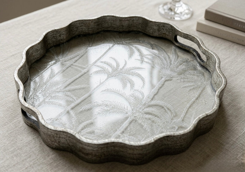 Ivory Oasis Tray - Set of 2