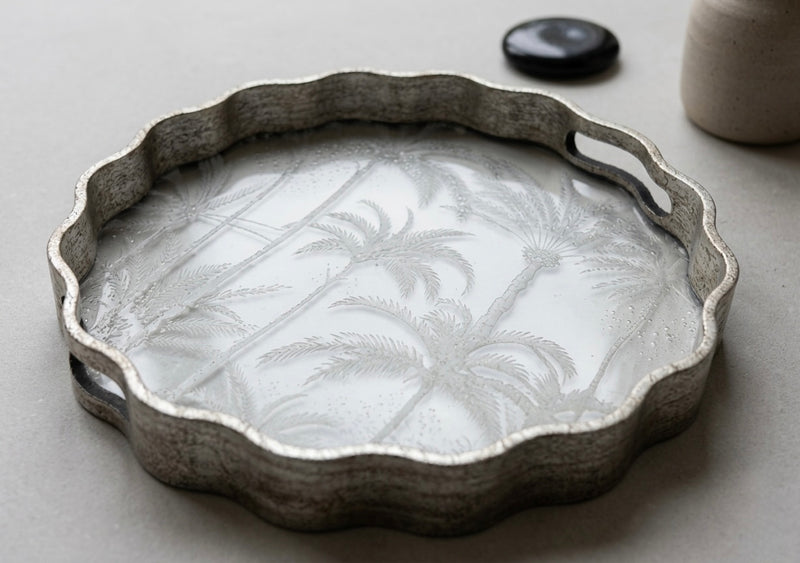 Ivory Oasis Tray - Set of 2