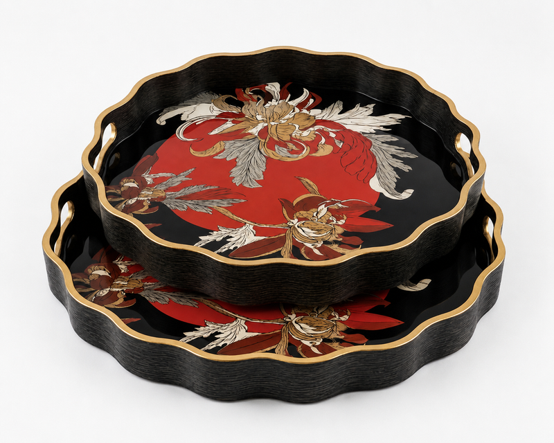 Ruby Noir Tray - Set of 2