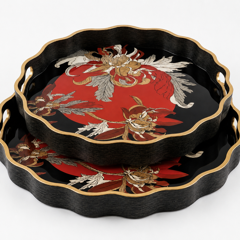 Ruby Noir Tray - Set of 2