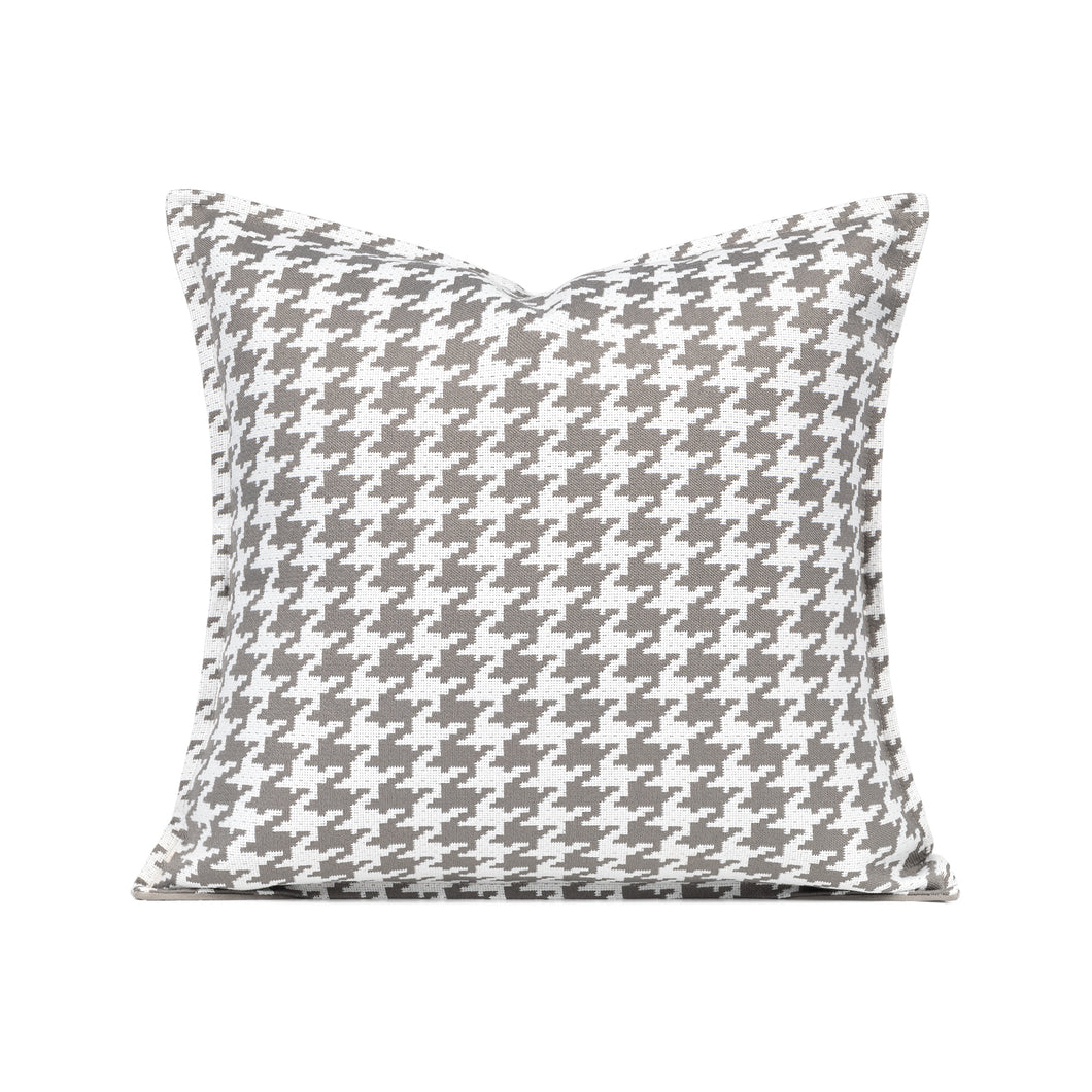 Grey Houndstooth Cushion Cover