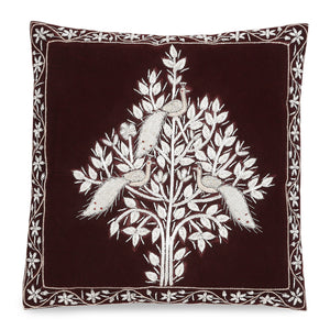 Shaan Embroidered Velvet Cushion Cover