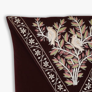 Nazaara Embroidered Velvet Cushion Cover