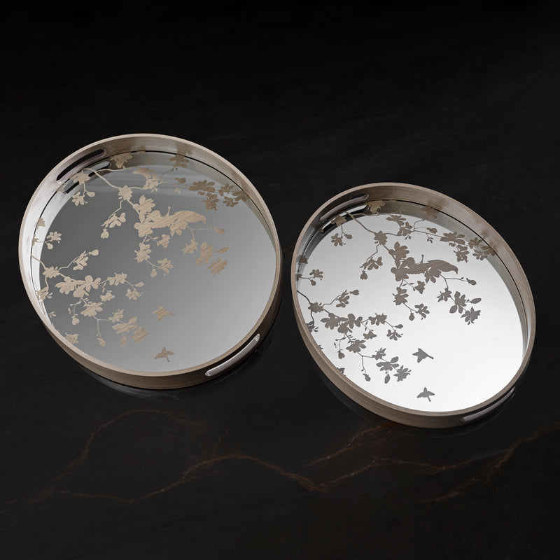 Whispering Willow Tray Set of 2