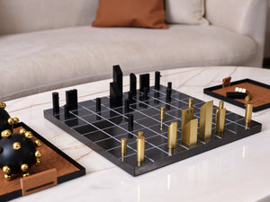Luxe Marble Chessboard - Black