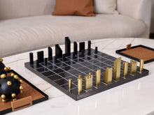 Load image into Gallery viewer, Luxe Marble Chessboard - Black
