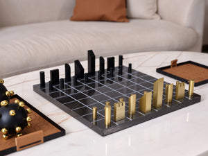 Luxe Marble Chessboard - Black