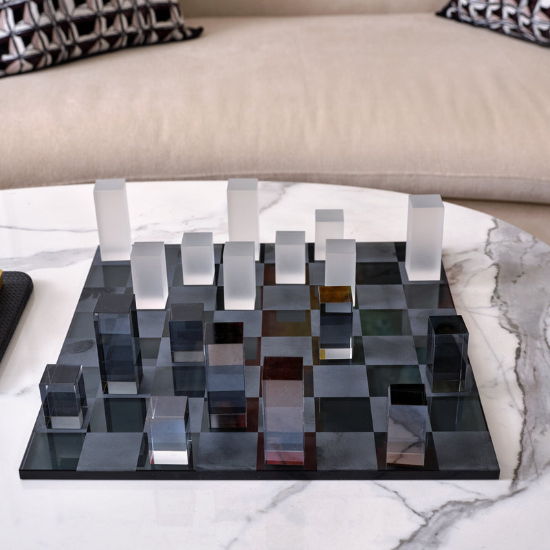 Frosted Checkers Set
