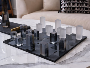 Frosted Checkers Set