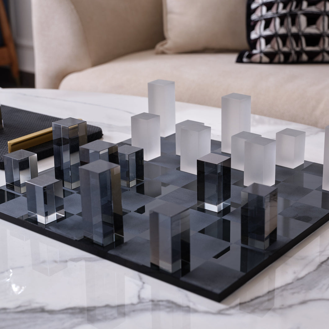 Frosted Checkers Set
