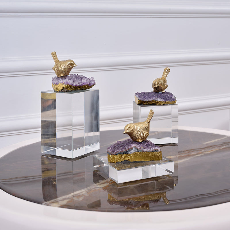 Elysia Amethyst Decor - Set of 3