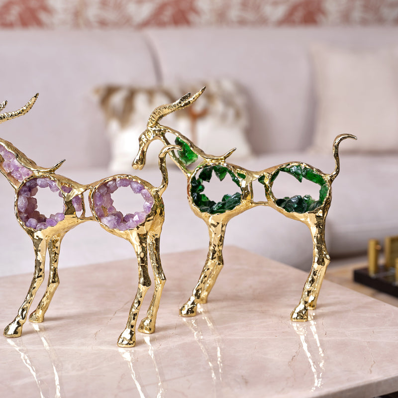 Antler Sculpture - Green Fluorite