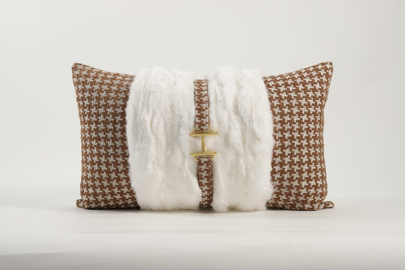 Basque Fur Rectangle Cushion