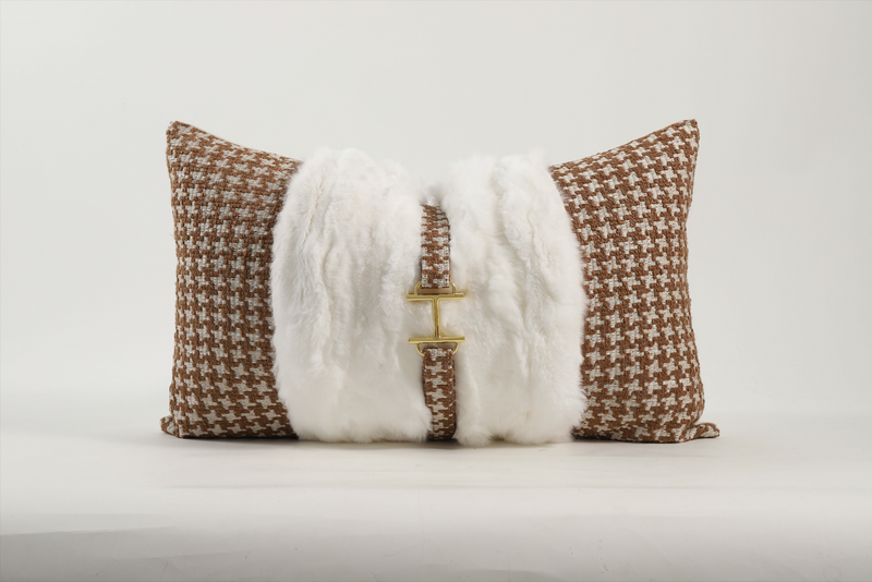 Basque Fur Rectangle Cushion