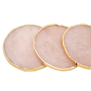 Rose Quartz Coasters (Set of 4)