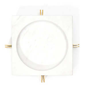 Dennis Marble Tray - White