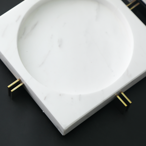 Dennis Marble Tray - White